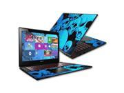 MightySkins Protective Vinyl Skin Decal for Lenovo Ideapad Y50 15.6 Screen case wrap cover sticker skins Blue Skulls