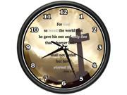 JOHN 3 16 Wall Clock god so loved the world that he gave his one and only son