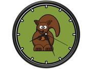 SQUIRREL WITH NUT Wall Clock cute animal decor lounge study gift