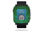 MightySkins Protective Vinyl Skin Decal for Pebble Time Smart Watch cover wrap sticker skins Floral Design