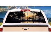 ISLAND SUNRISE 16 x 54 Rear Window Graphic truck view thru vinyl decal back pickup