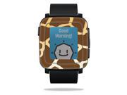 MightySkins Protective Vinyl Skin Decal for Pebble Time Smart Watch cover wrap sticker skins Giraffe