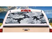 GRAY CAMOUFLAGE Rear Window Graphic truck view thru vinyl decal back