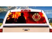 FIRE FIGHTING 2 16 x 54 Rear Window Graphic truck view thru vinyl decal back