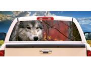 GRAY WOLF Rear Window Graphic decal tint truck wolves view thru vinyl