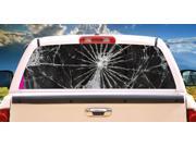SHATTERED Rear Window Graphic back truck decal suv view thru vinyl