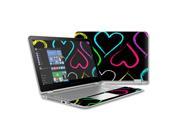 MightySkins Protective Vinyl Skin Decal for Hp Envy x360 15 Laptop case wrap cover sticker skins Hearts