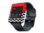 MightySkins Protective Vinyl Skin Decal for LG G Smart Watch W100 cover wrap sticker skins Red Chevron