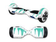 MightySkins Protective Vinyl Skin Decal for Hover Board Self Balancing Scooter mini 2 wheel x1 razor wrap cover sticker Teal Drips