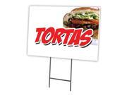 TORTAS 12 x16 Yard Sign Stake outdoor plastic coroplast window