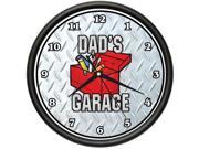 DADS GARAGE 2 Wall Clock father mechanic workshop gift