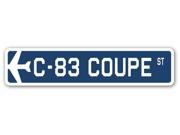 C 83 COUPE Street Sign military aircraft air force plane pilot gift