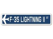 F 35 LIGHTNING II Street Sign military aircraft air force plane pilot gift