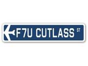F7U CUTLASS Street Sign military aircraft air force plane pilot gift