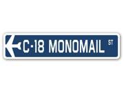 C 18 MONOMAIL Street Sign military aircraft air force plane pilot gift