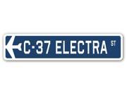 C 37 ELECTRA Street Sign military aircraft air force plane pilot gift