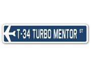 T 34 TURBO MENTOR Street Sign military aircraft air force plane pilot gift