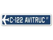 C 122 AVITRUC Street Sign military aircraft air force plane pilot gift