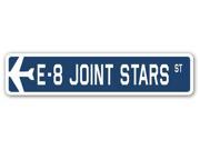 E 8 JOINT STARS Street Sign military aircraft air force plane pilot gift