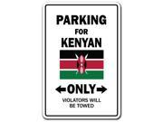 PARKING FOR KENYAN ONLY kenya flag national pride love gift