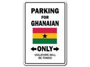 PARKING FOR GHANAIAN ONLY ghana flag national pride love gift