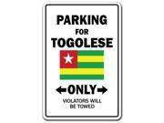 PARKING FOR TOGOLESE ONLY togo flag national pride love gift