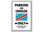 PARKING FOR CONGOLESE ONLY Republic of the congo flag national pride love gift