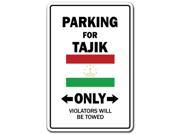 PARKING FOR TAJIK ONLY tajikistan flag national pride love gift