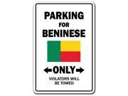 PARKING FOR BENINESE ONLY benin flag national pride love gift