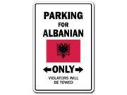 PARKING FOR ALBANIAN ONLY albania flag national pride love gift