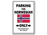 PARKING FOR NORWEGIAN ONLY norway flag national pride love gift