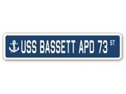 USS BASSETT APD 73 Street Sign navy ship veteran sailor vet usn gift