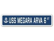 USS MEGARA ARVA 6 Street Sign navy ship veteran sailor vet usn gift