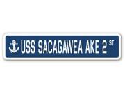 USS SACAGAWEA AKE 2 Street Sign navy ship veteran sailor vet usn gift