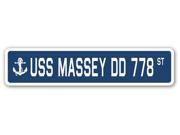 USS MASSEY DD 778 Street Sign navy ship veteran sailor vet usn gift
