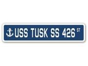 USS TUSK SS 426 Street Sign navy ship veteran sailor vet usn gift