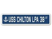 USS CHILTON LPA 38 Street Sign navy ship veteran sailor vet usn gift