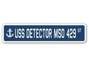 USS DETECTOR MSO 429 Street Sign navy ship veteran sailor vet usn gift