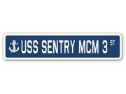 USS SENTRY MCM 3 Street Sign navy ship veteran sailor vet usn gift