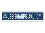 USS SHARPS AKL 10 Street Sign navy ship veteran sailor vet usn gift