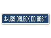 USS ORLECK DD 886 Street Sign navy ship veteran sailor vet usn gift