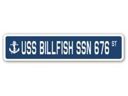USS BILLFISH SSN 676 Street Sign navy ship veteran sailor vet usn gift