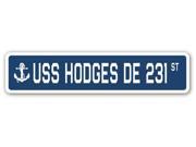 USS HODGES DE 231 Street Sign navy ship veteran sailor vet usn gift
