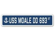 USS MOALE DD 693 Street Sign navy ship veteran sailor vet usn gift
