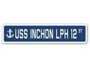 USS INCHON LPH 12 Street Sign navy ship veteran sailor vet usn gift