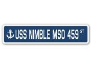 USS NIMBLE MSO 459 Street Sign navy ship veteran sailor vet usn gift
