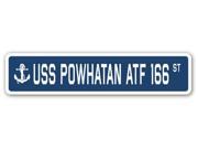 USS POWHATAN ATF 166 Street Sign navy ship veteran sailor vet usn gift