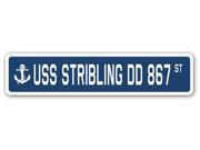 USS STRIBLING DD 867 Street Sign navy ship veteran sailor vet usn gift