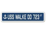 USS WALKE DD 723 Street Sign navy ship veteran sailor vet usn gift