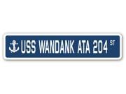 USS WANDANK ATA 204 Street Sign navy ship veteran sailor vet usn gift